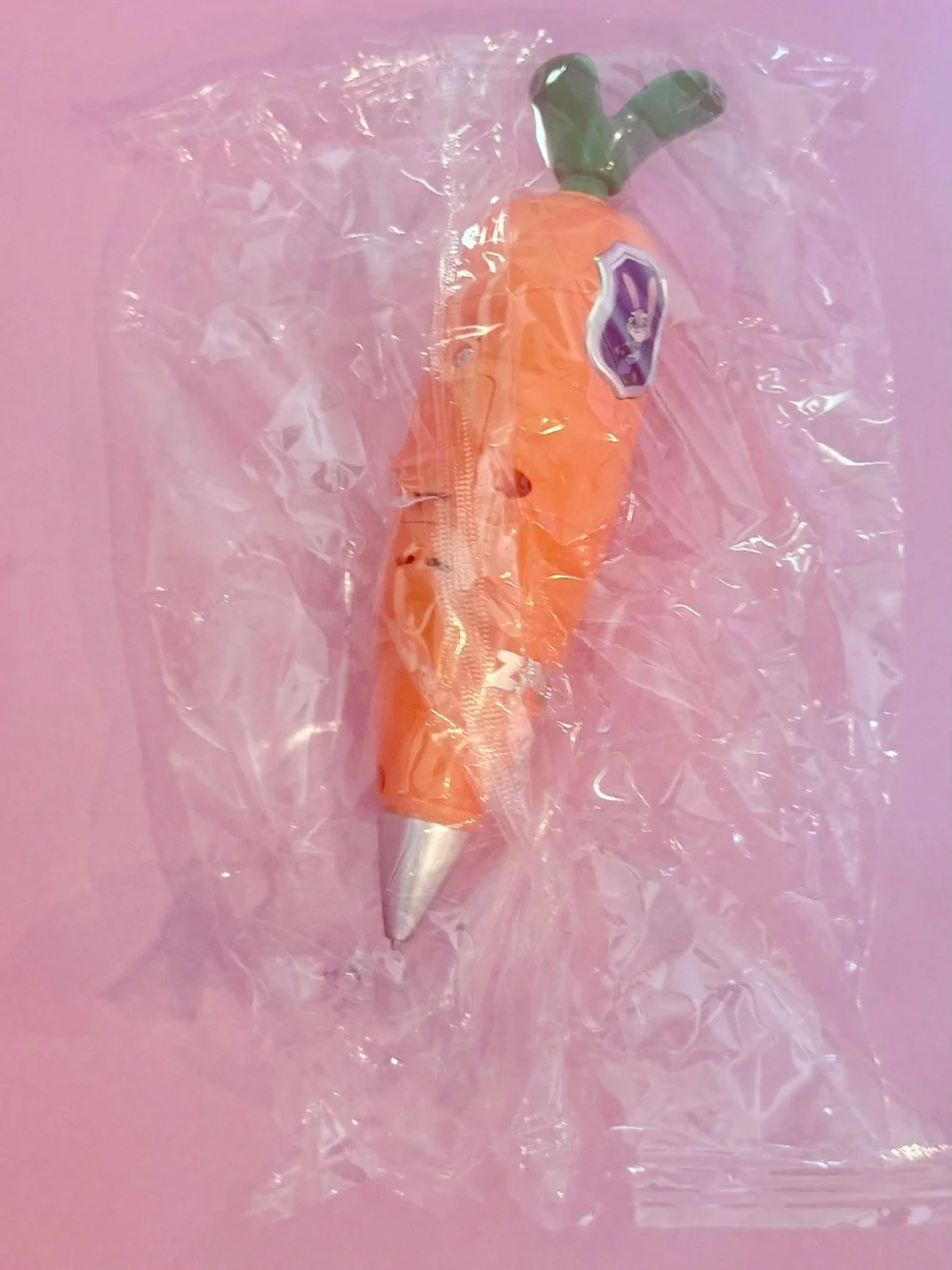 Carrot Shaped Recorder Pen Kids Toy - Orange and Green